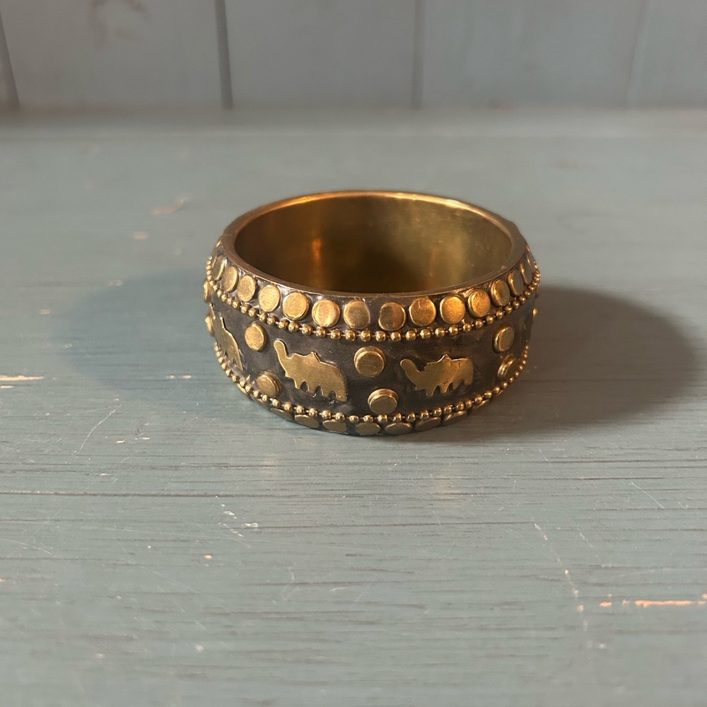 Vintage Indian Elephant Cuff Bracelet